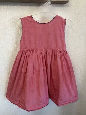 Edgehill Collection Red Gingham Sleeveless Casual Dress